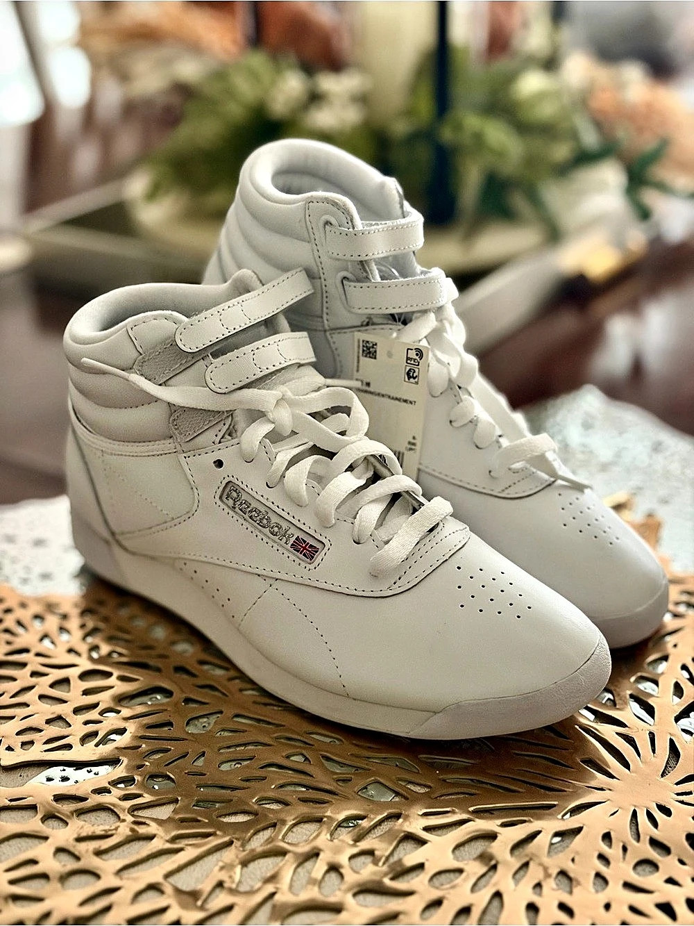 Reebok Freestyle Hi White High-Top Sneakers US 9